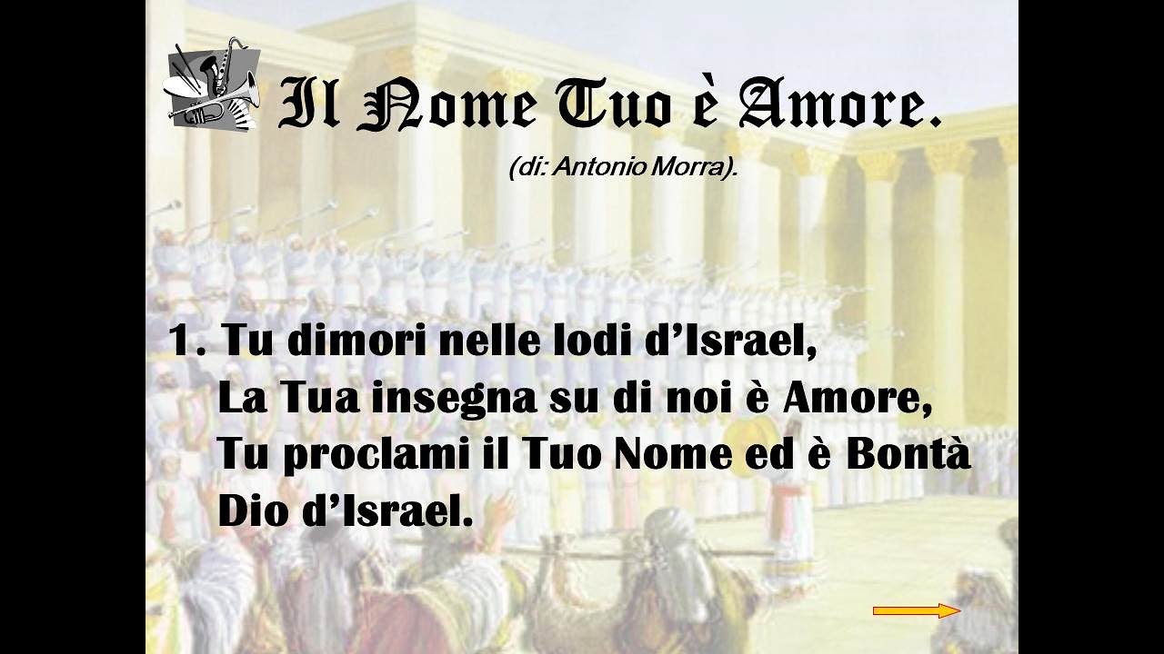Il Nome Tuo &egrave; Amore (di: Antonio Morra).