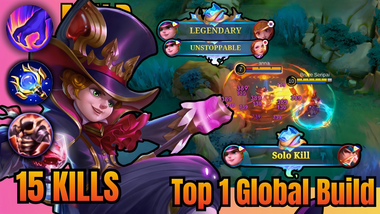 15 Kills Harley Jungle in Mythical Immortal Solo Rank!! - MLBB