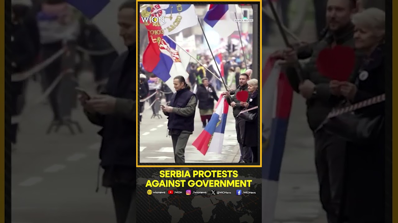 Tens of Thousands Protest the Serbian Government in the Southern City of Nis | WION Shorts