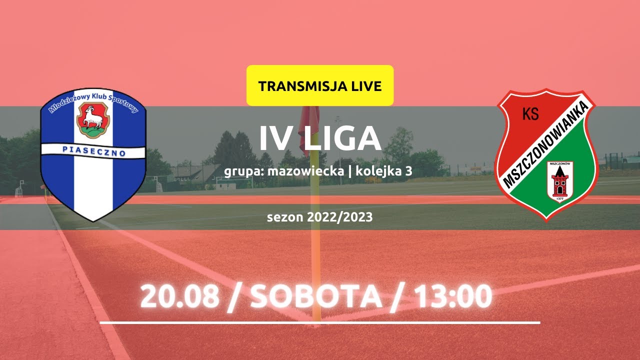 LIVE | IV Liga: MKS Piaseczno - Mszczonowianka Mszczonów