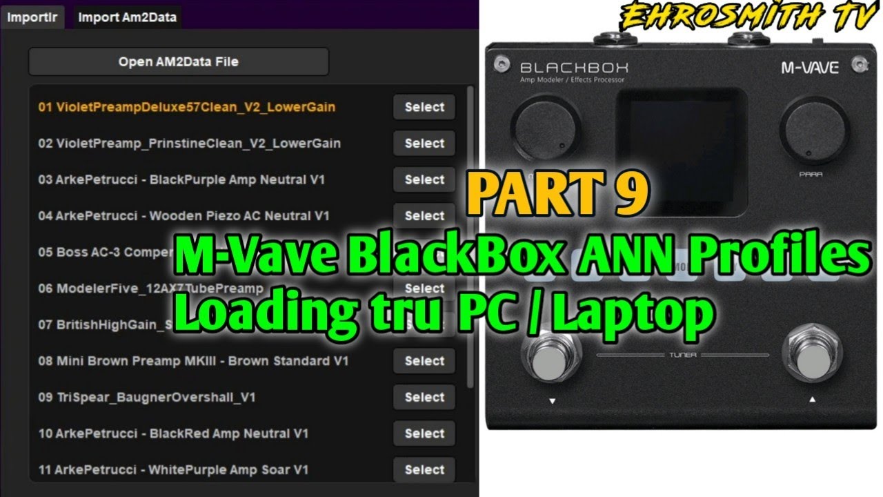 How to load ANN PROFILES to M-Vave BlackBox | M-Vave BlackBox ANN PROFILES Loading Tutorial