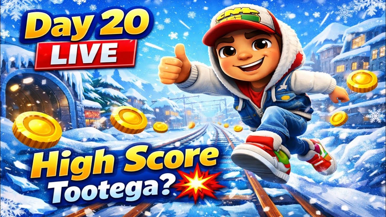 🚆 Subway Surfers 🔴 LIVE Day 20 | Aaj High Score Tootega? 💥 |#uniquegaminglive #hindi