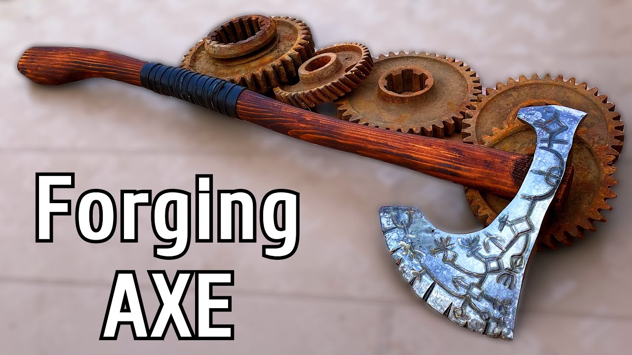 Forging Kratos' AXE - God of War out of Rusty Engine gear