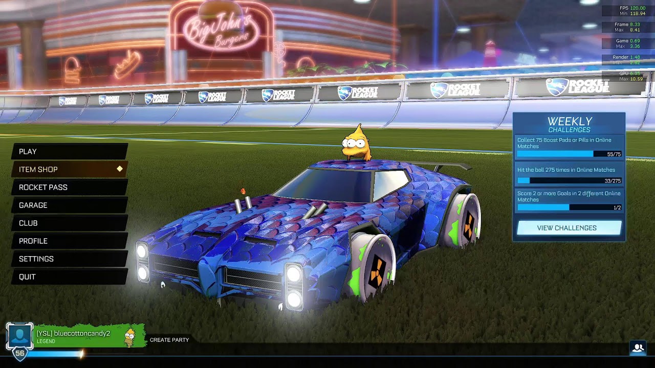 playing rocket league