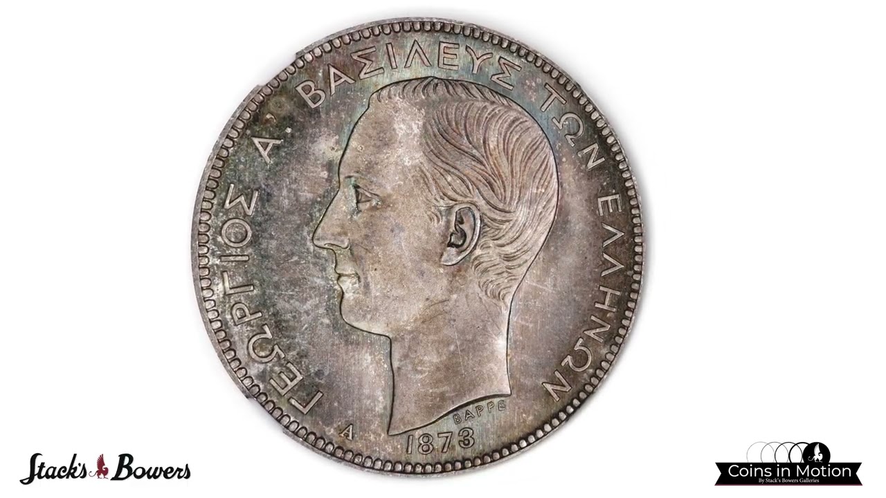 GREECE. 2 Drachmai, 1873-A. Paris Mint. George I. NGC SPECIMEN-66.