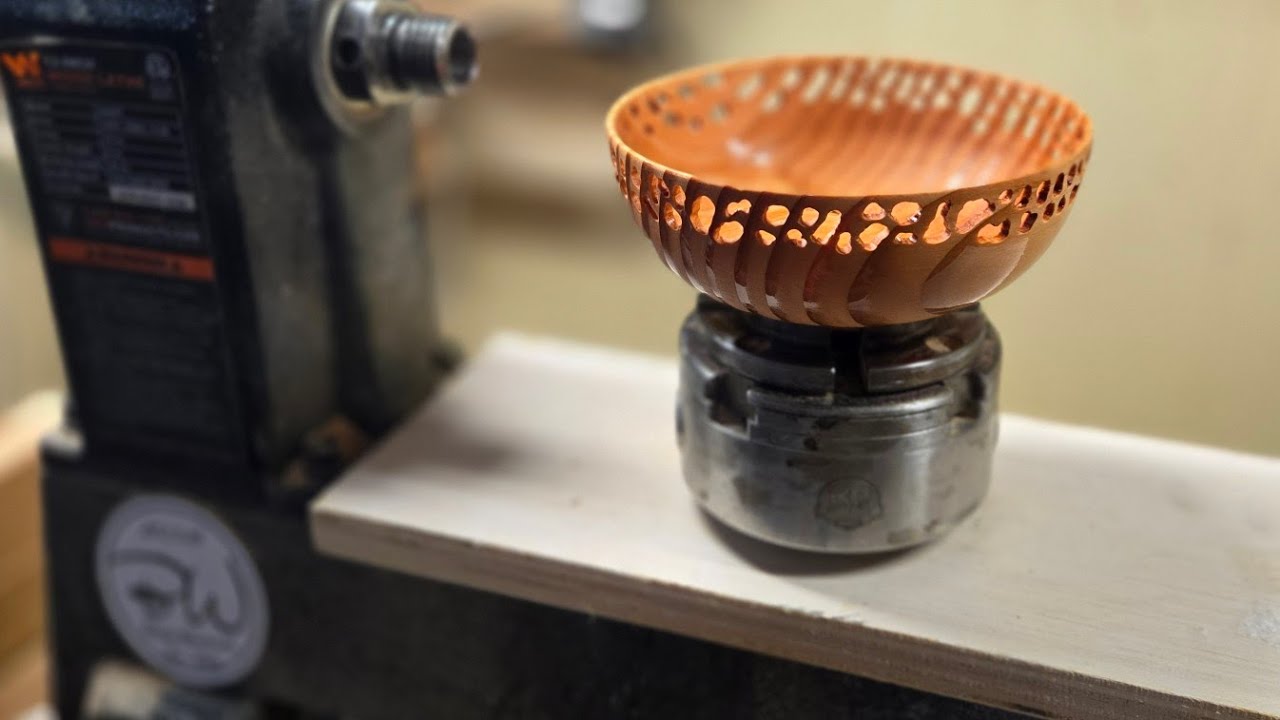 #woodpiercing the bowl we started