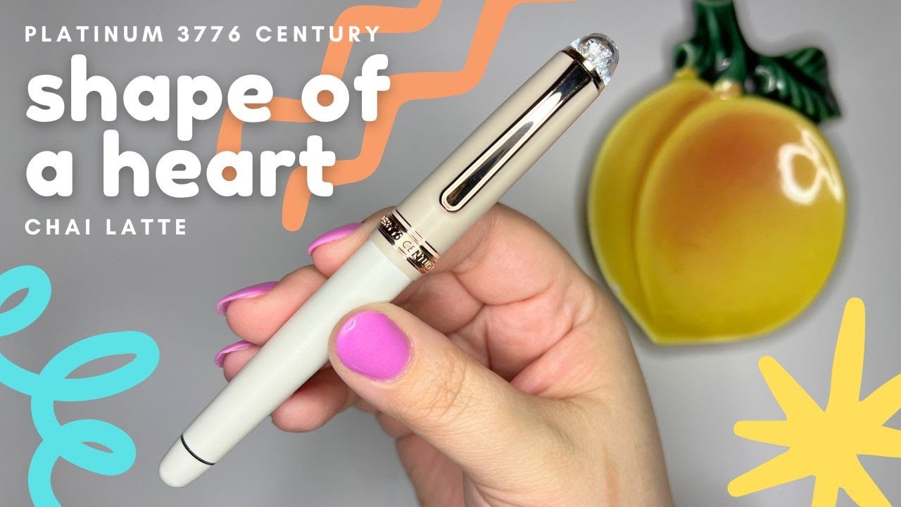 NEW ✨ Chai Latte ☕Platinum 3776 Shape of a Heart 💖 Fountain Pen