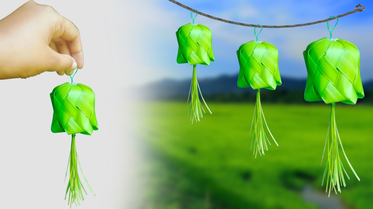 Coconut Leaf lanterns - Wesak Kudu Hadana Hati - පොල්කොල වලින් ලස්සන වෙසක් කූඩුවක් හදමු - Wesak kudu