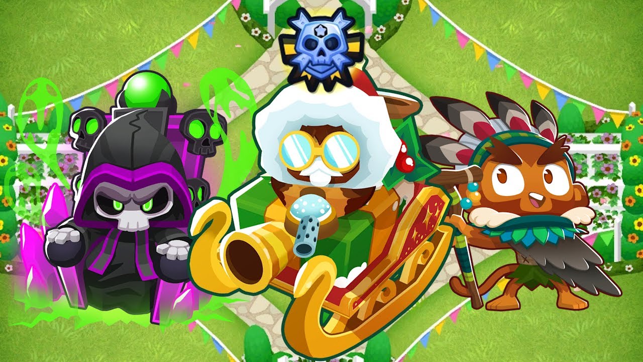 [Bloons TD 6] Quad CHIMPS Black Border with Churchill (v45.3)