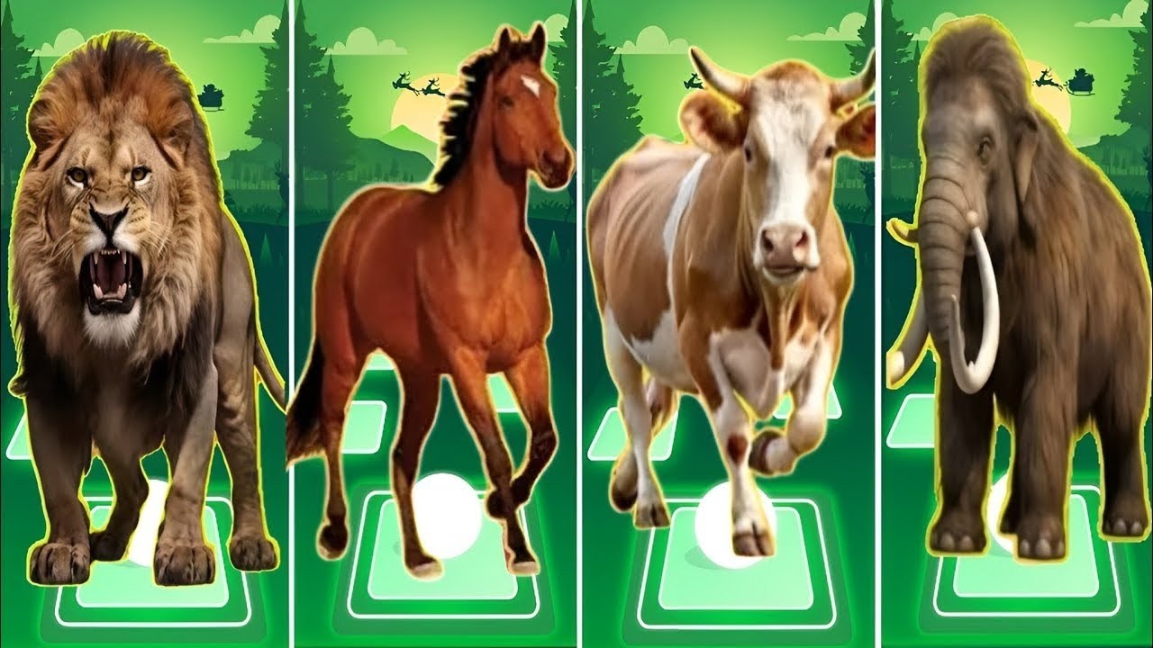 🐄Funny Cow 🆚🐎Funny Horse 🆚🐅Funny Tigers 🆚🐑Funny Sheep 🎶 Coffin Dance Song Tiles Hop EDM Rush