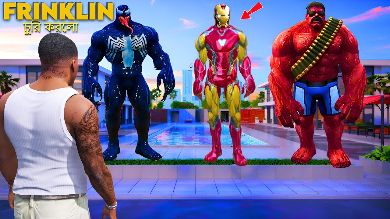I Stole Every Stealing VENOM, Ironman & Hulk SUITS in GTA 5!