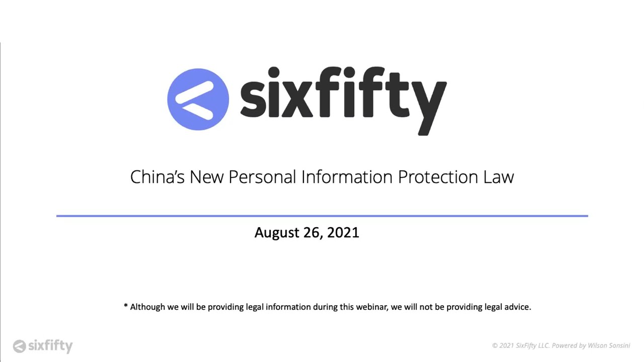 China's Personal Information Protection Law (PIPL)