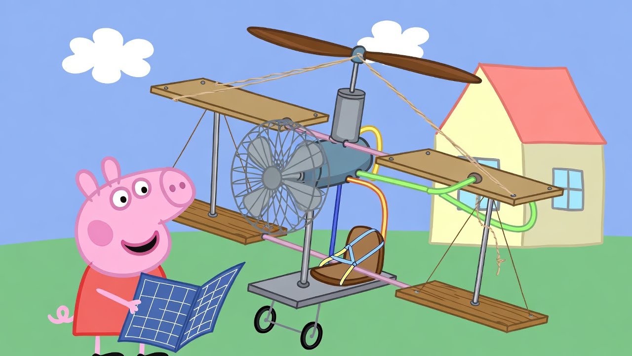Peppa Pig's Inventive Machine: What if she built a flying contraption?