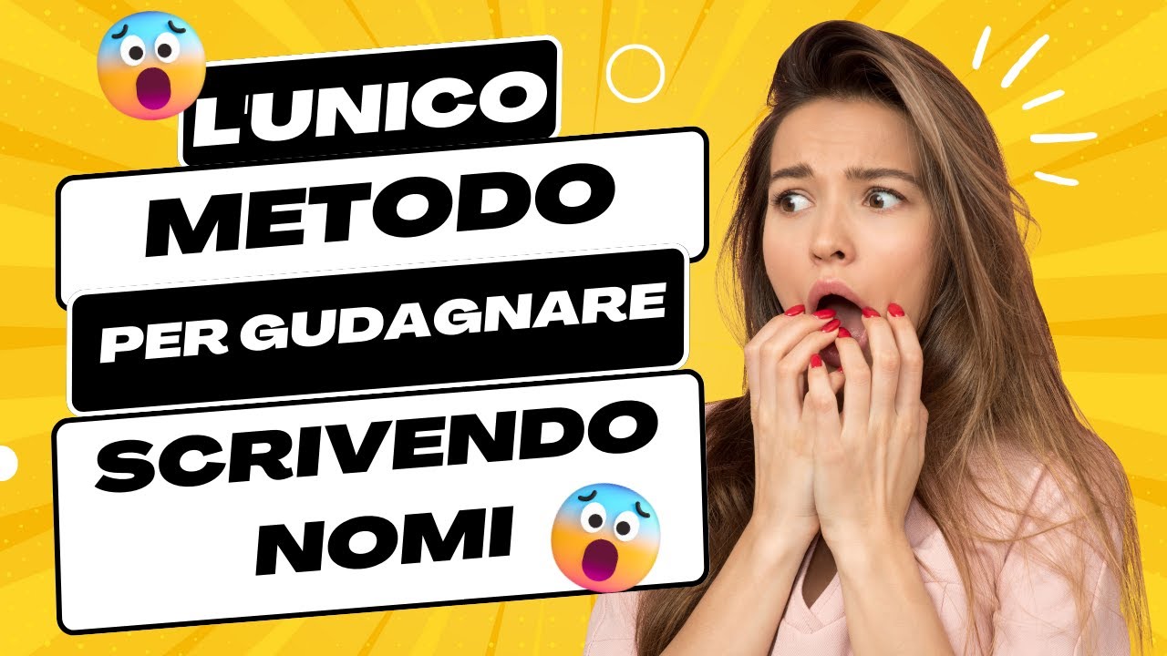 Guadagnare soldi SCRIVENDO SOLO NOMI!!!! Modi facili per guadagnare 100$ online