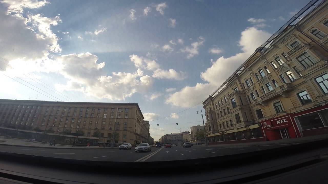 Поездка по Москве в августе 2016 года.