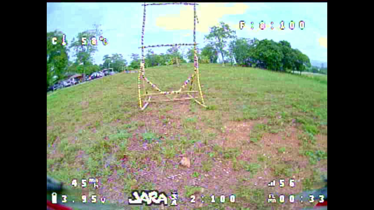 Trying Happymodel Crux3 on an open field for the first time