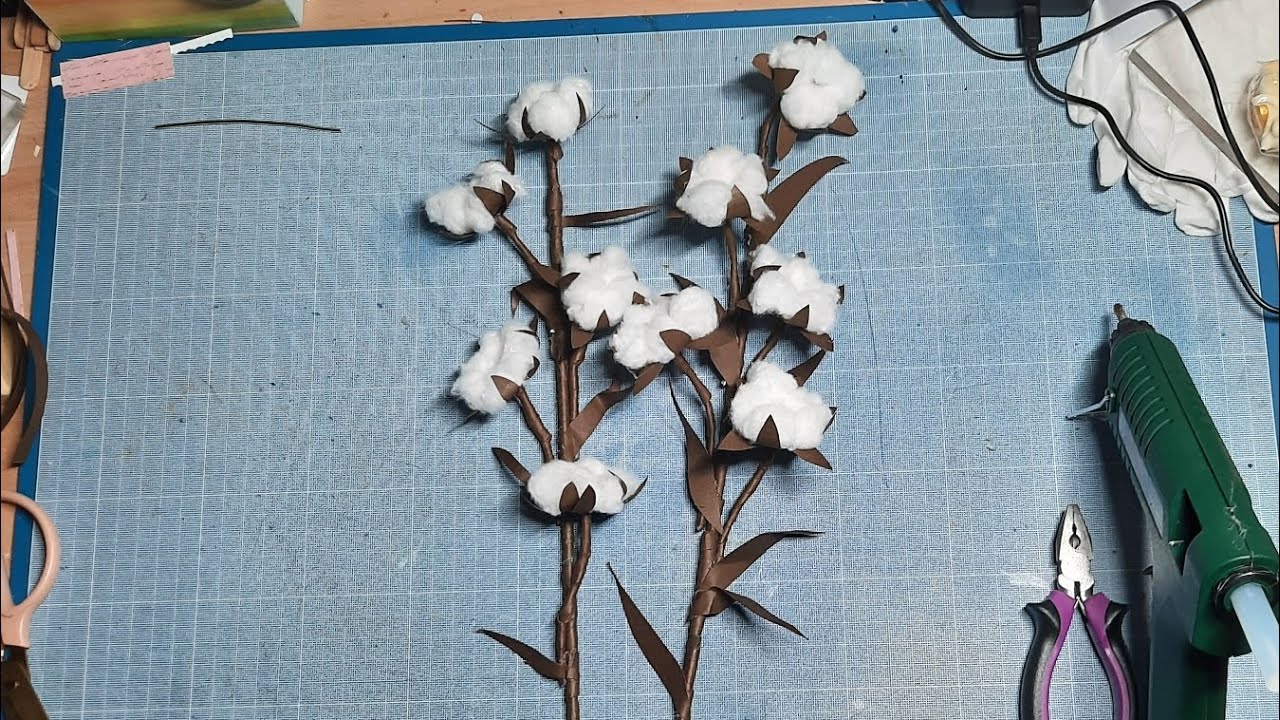 Tuto Branche Fleur de Coton facile
