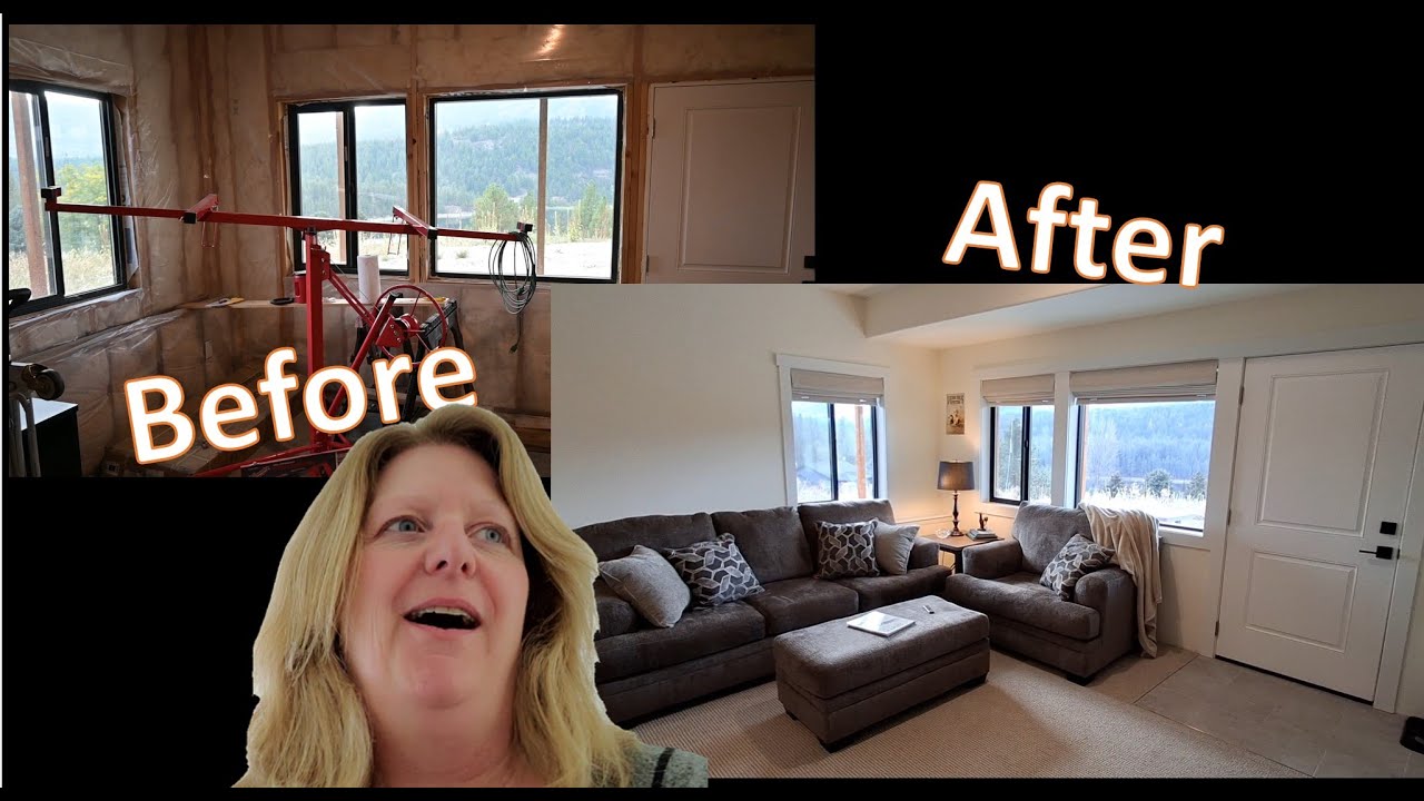 DIY Finished Basement Before and After
