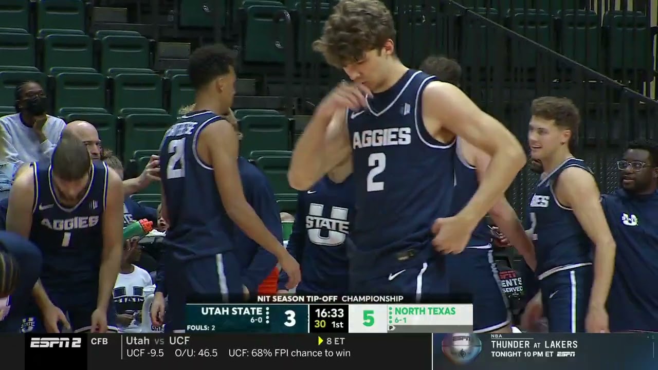 College Basketball - Utah State vs North Texas - November 29, 2024 - NIT Tip-Off