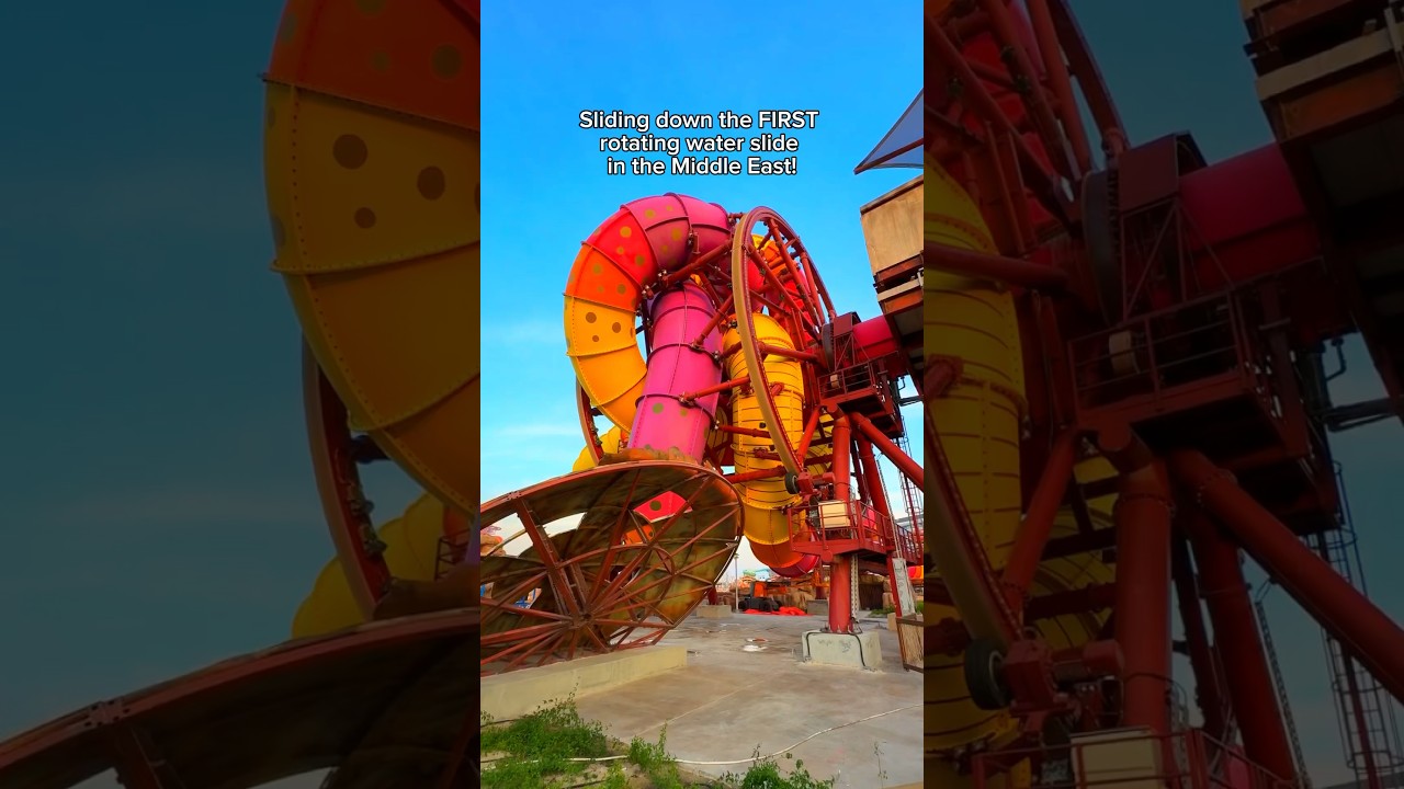 Rotating water slide! #shorts