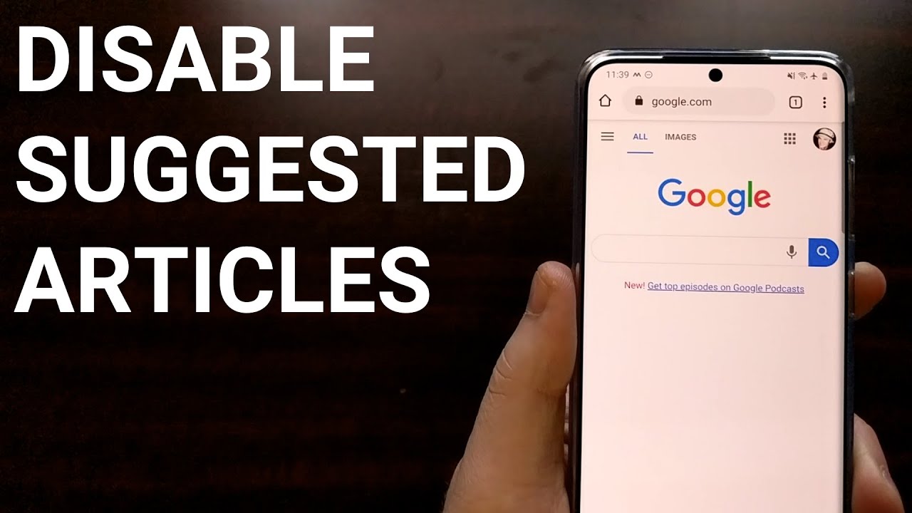 Отключить и удалить предлагаемые новостные статьи с главной страницы Google?