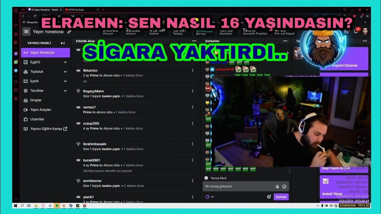 Elraenn 16 Yaşındaki Takipçisi Şarkı Söylüyor. Yokluğunda (Efsane)