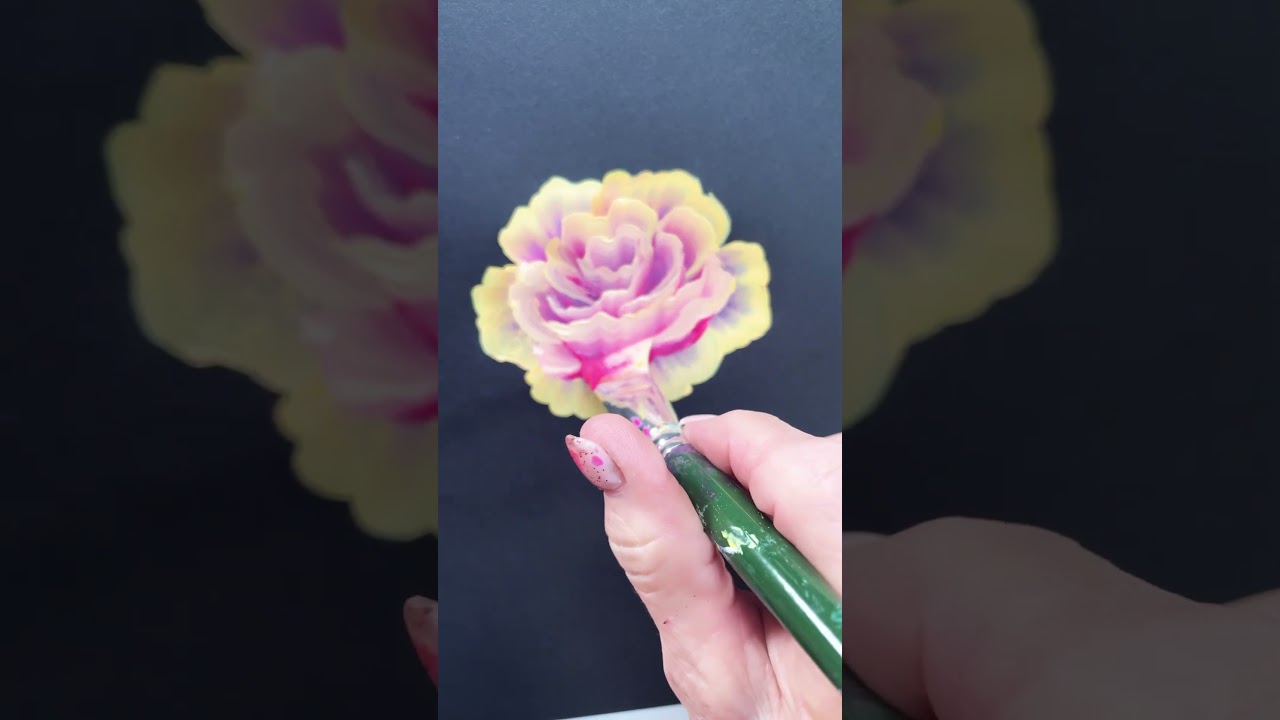 Peony step out fun to learn with one stroke painting on Donna dewberry YT channel