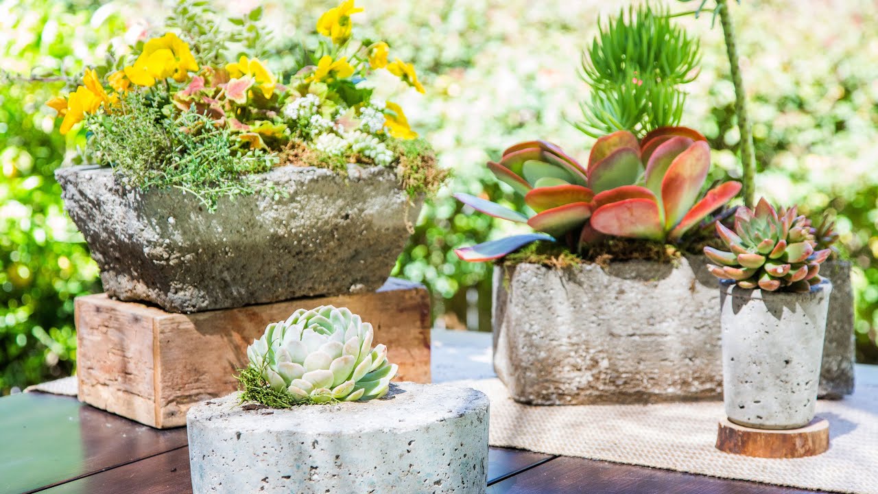 DIY Hypertufa Planters