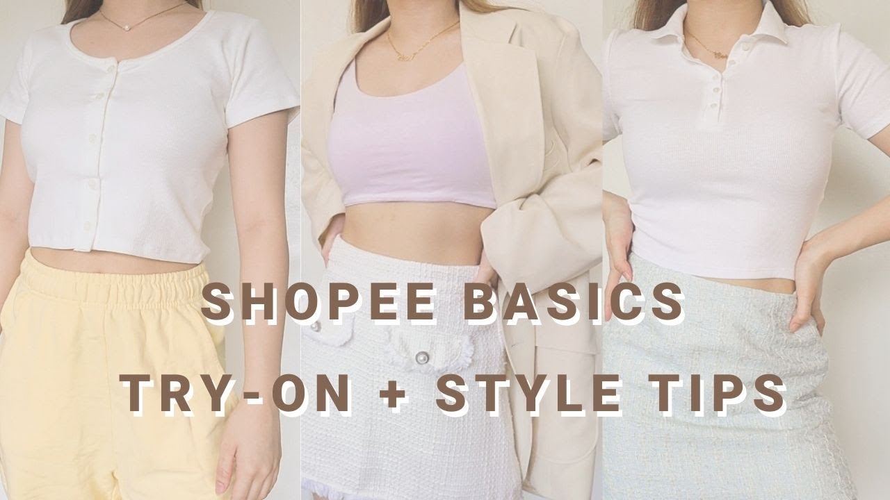 best BASICS shopee try-on haul WITH STYLE TIPS | 8.8 sale ready!