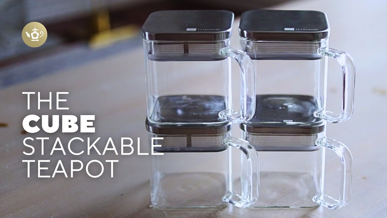 The Modern Cube Stacking Teapot with Filter Lid by Teabloom