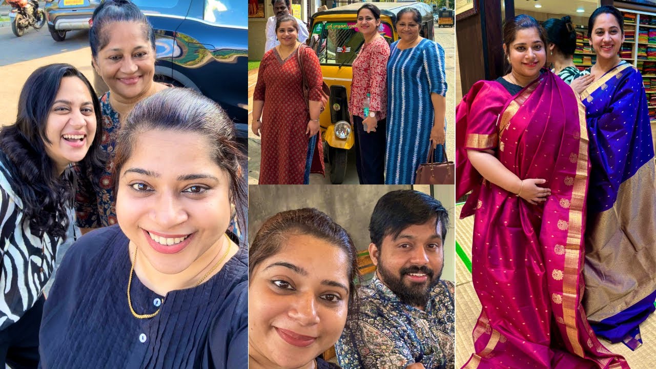 Family Trip To Kanchivaram /  Saree Purchase /Gini Lijo Vlog 452
