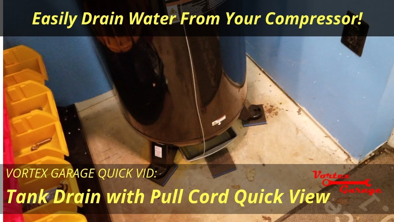 Easy way to drain your compressor daily! - Vortex Garage Quick Vid