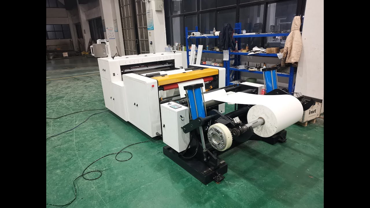 SCN Model Jumbo Plastic Film Roll To Sheets Cutting Machine With