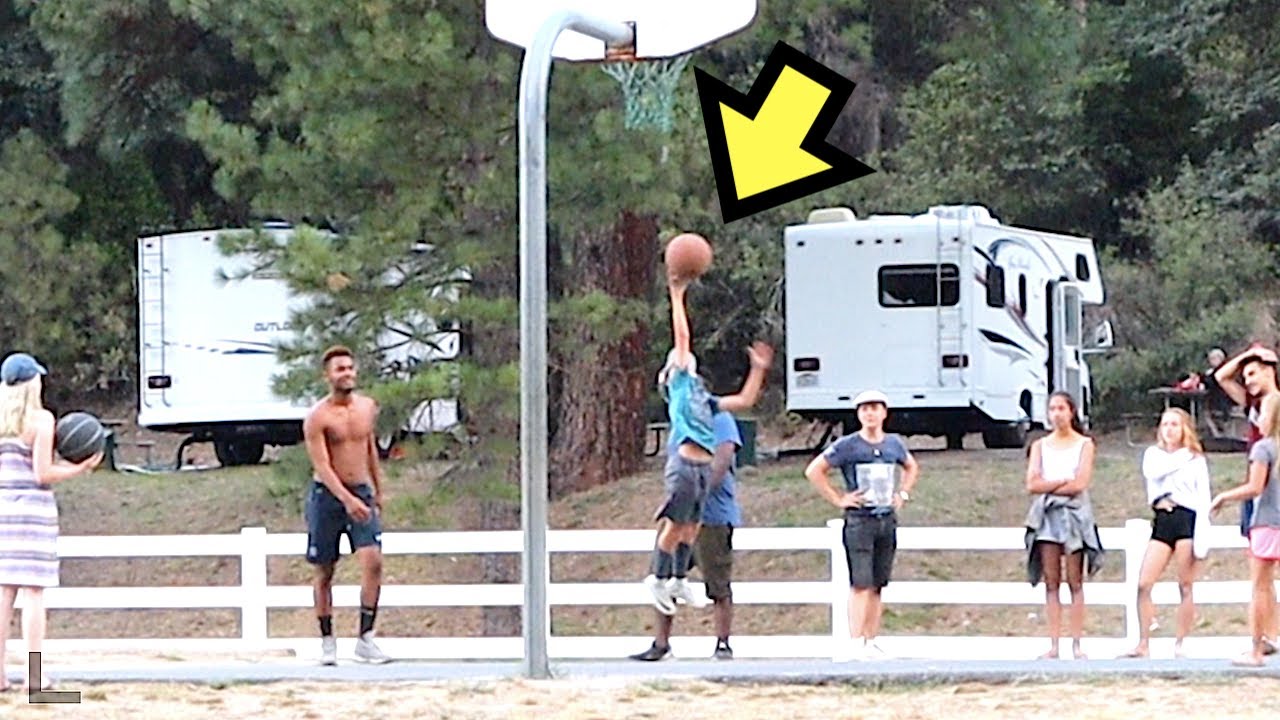 🏀12 Year Old Challenges High School Kids Basketball Game
