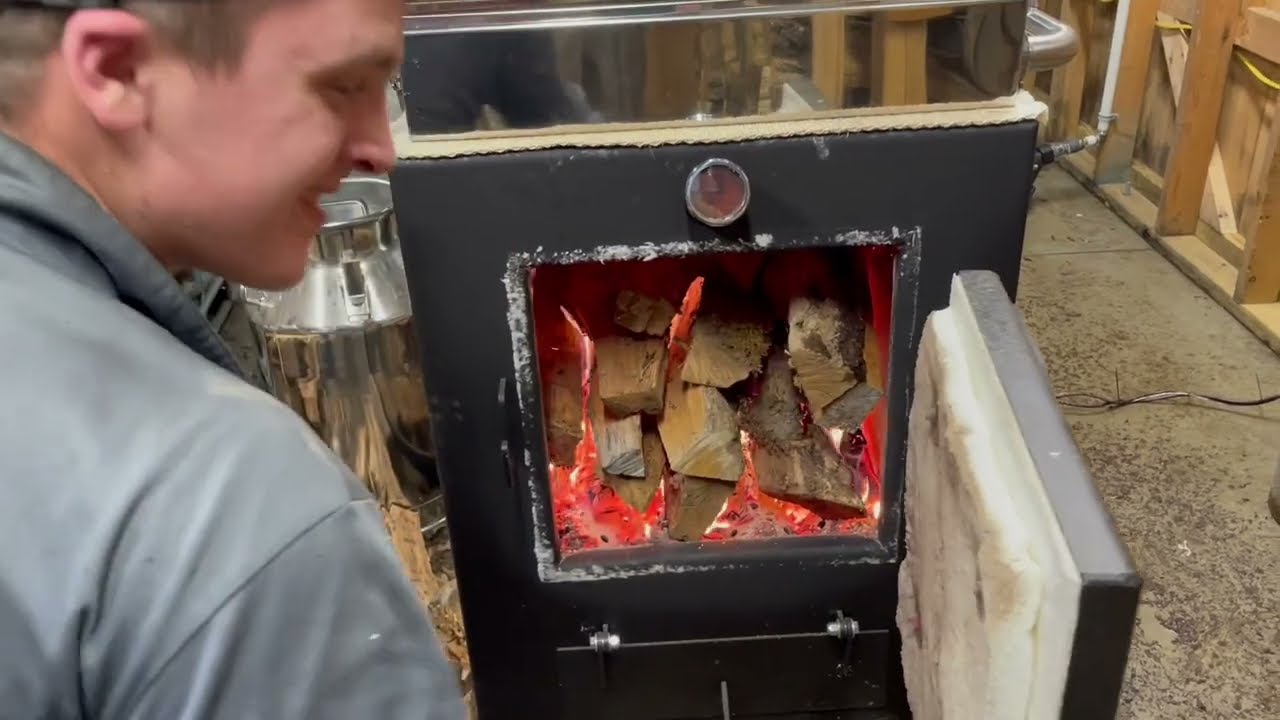 First Boil On Our Smoky Lake 2x6 High Output Raised Flue SSR Maple Syrup Evaporator