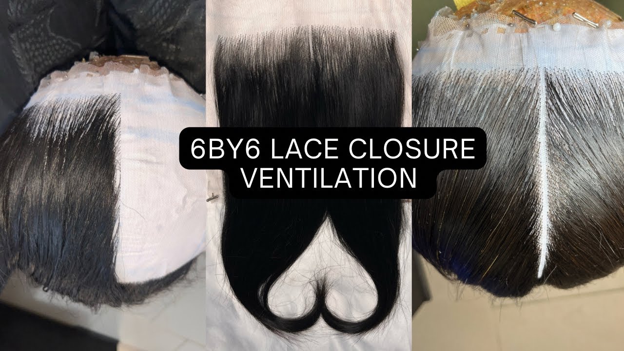How to measure and ventilate a 6by6 mini Frontal  for beginners. #laceclosure #ventilation #lacewigs