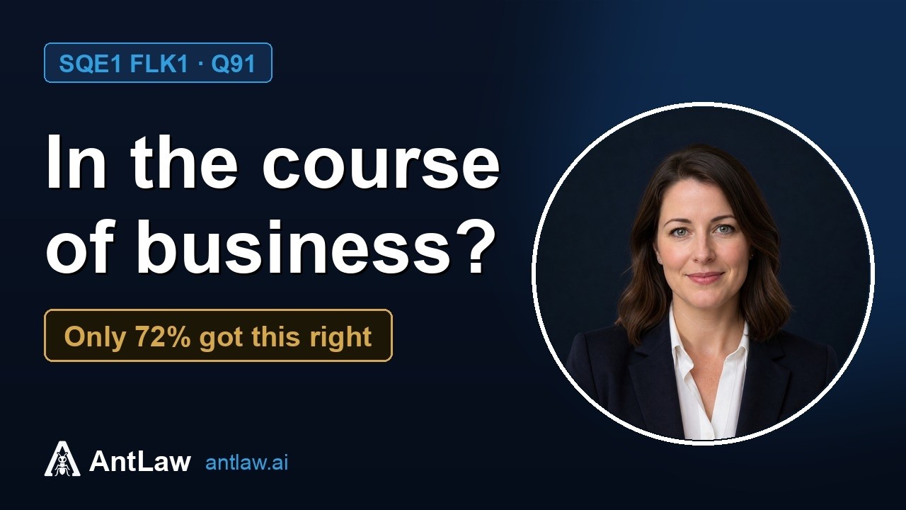 SQE1 FLK1 Q91: Financial Promotion: the 'in the course of business' limb