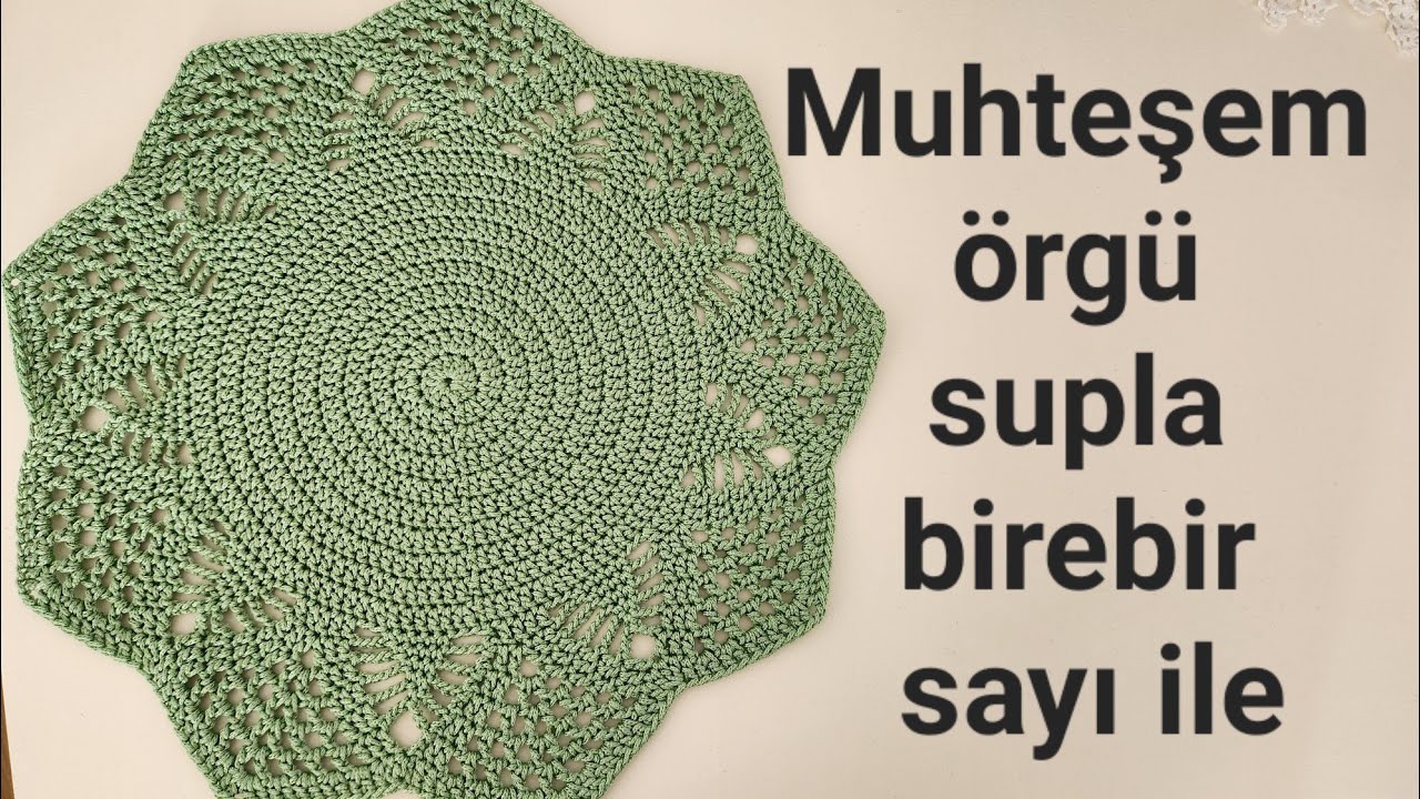 amerikan servisi kalıp gibi yeni model örgü supla yapımı knitting doily placemat