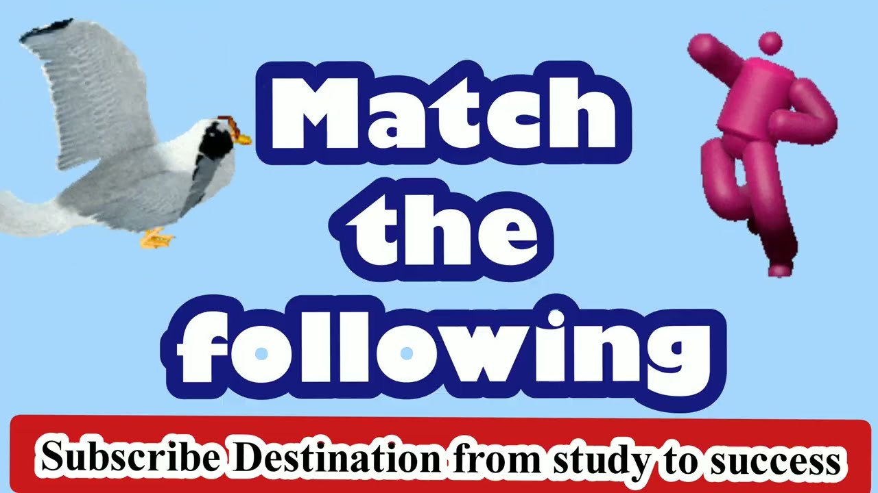 Match the Following! Video prepared for Competitive aspirants