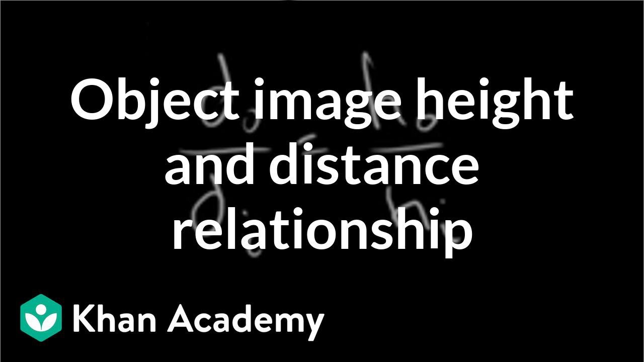 Object image height and distance relationship | Geometric optics | Physics | Khan Academy
