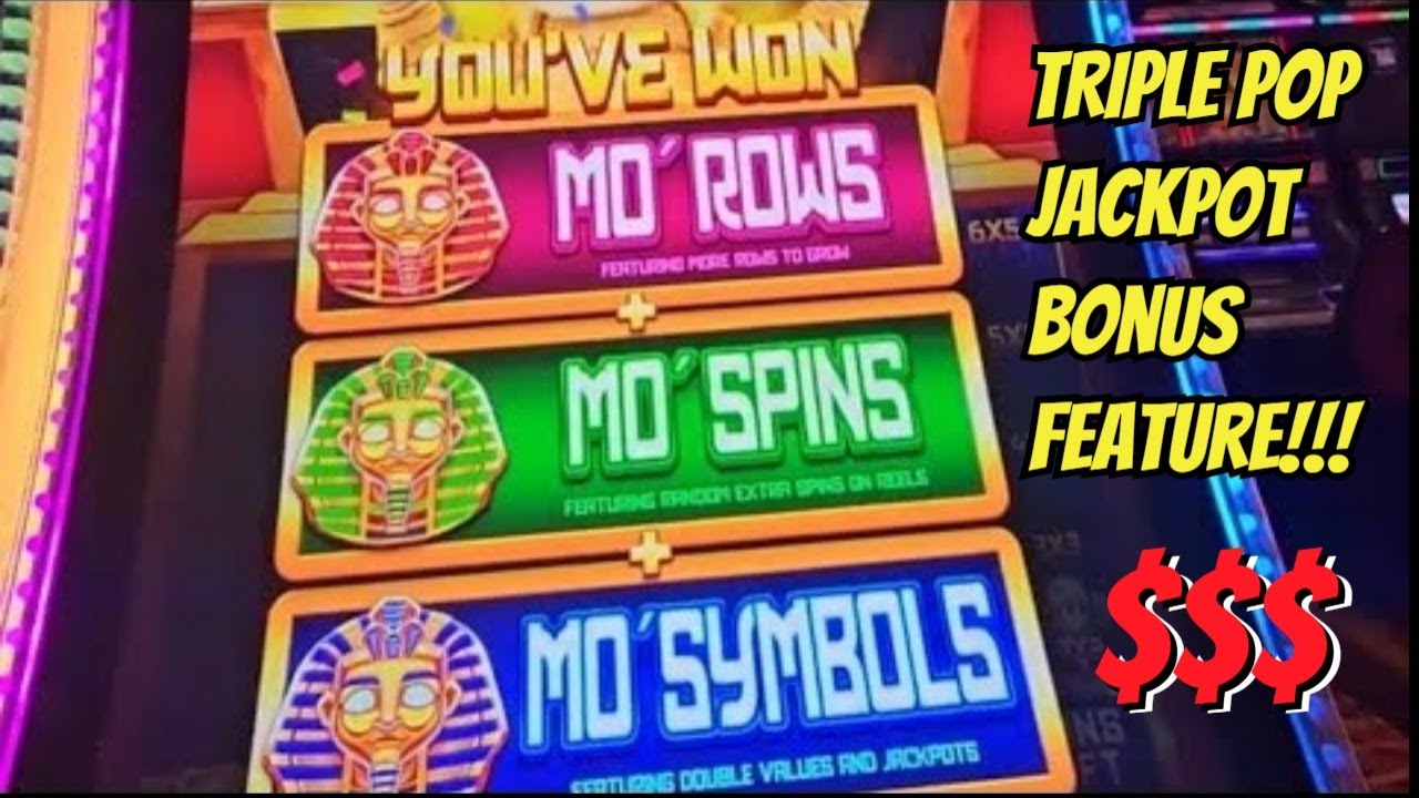 Triple Pop Jackpot Bonus on Mo' Mo' Mo' Mummy - Hand Pay #3! 