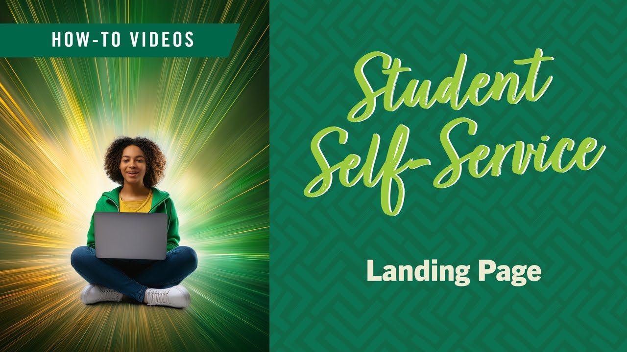 Student Self-Service Tutorial - Landing Page