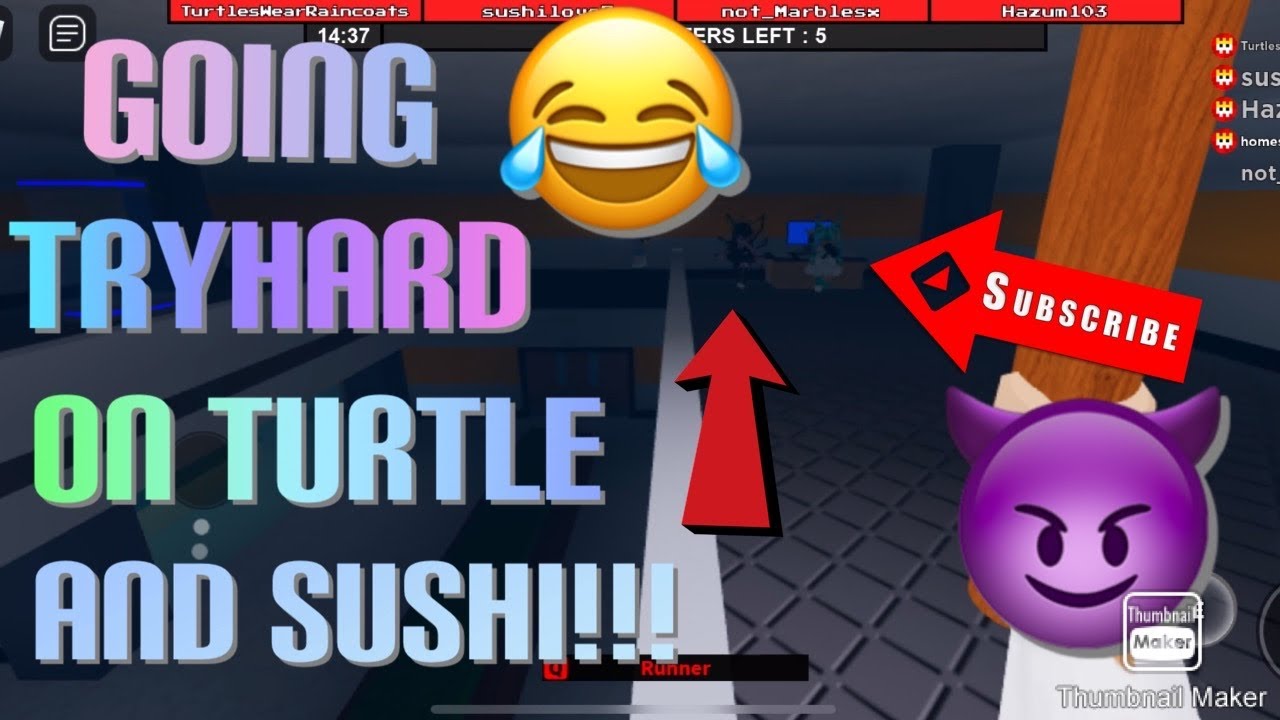 ATTEMPTING TO GO TRYHARD ON TurtlesWearRaincoats AND Sushilove7!!! (Roblox Flee The Facility)