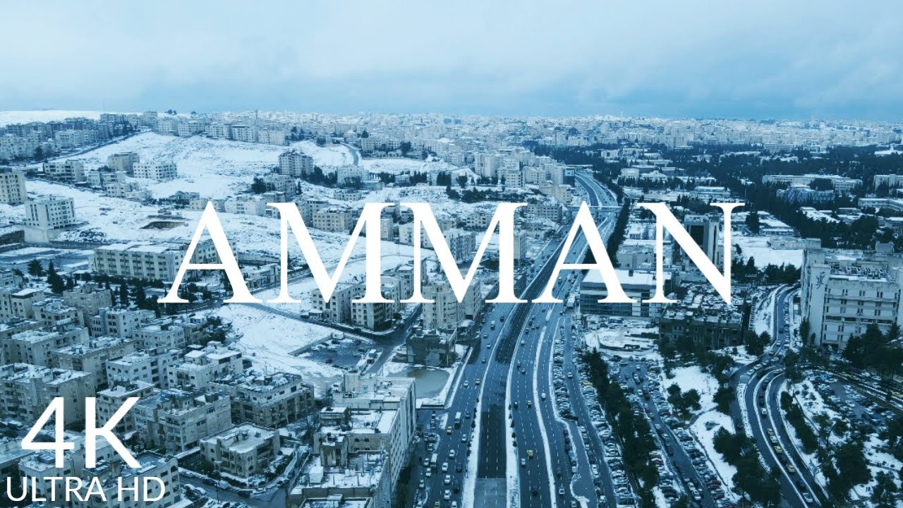 Amman , Jordan Snow 2023 | 4K ULTRA HD