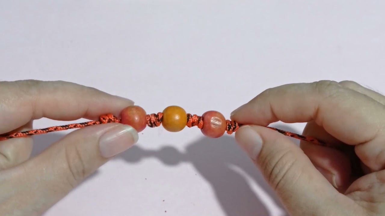 Como hacer pulsera con cuencas de madera 💫 paso a paso DIY