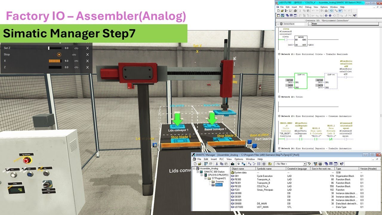 Assembler - Analog(Factory io - Simatic Manger Step7)