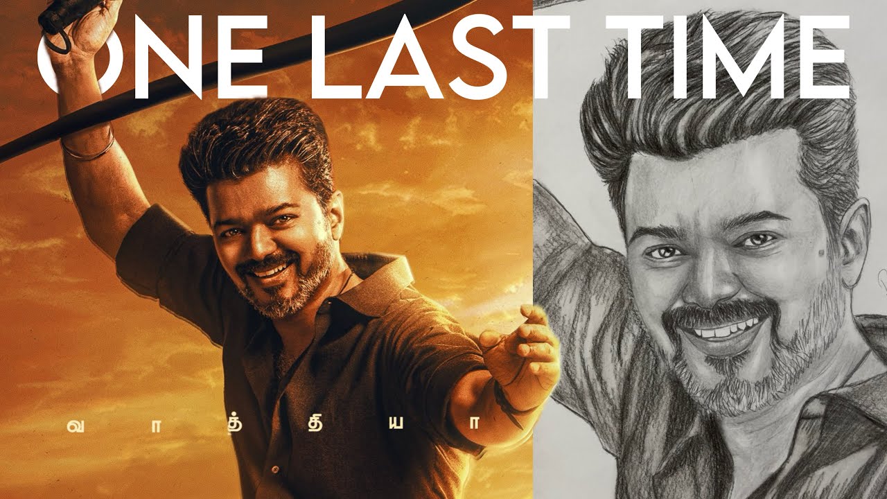 Jana Nayagan 🔥 How to Draw Thalapathy Vijay ❤️ A Tribute to His Last Movie ✨ Drawing Tutorial
