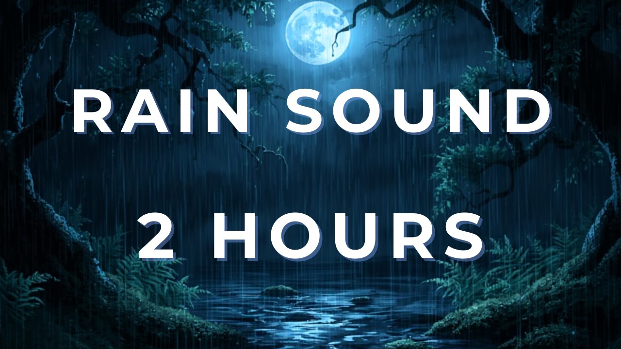 RAIN SOUND – 2 HOURS | Relax, Study & Sleep 🖤 Siyah Ekran Yağmur Sesi