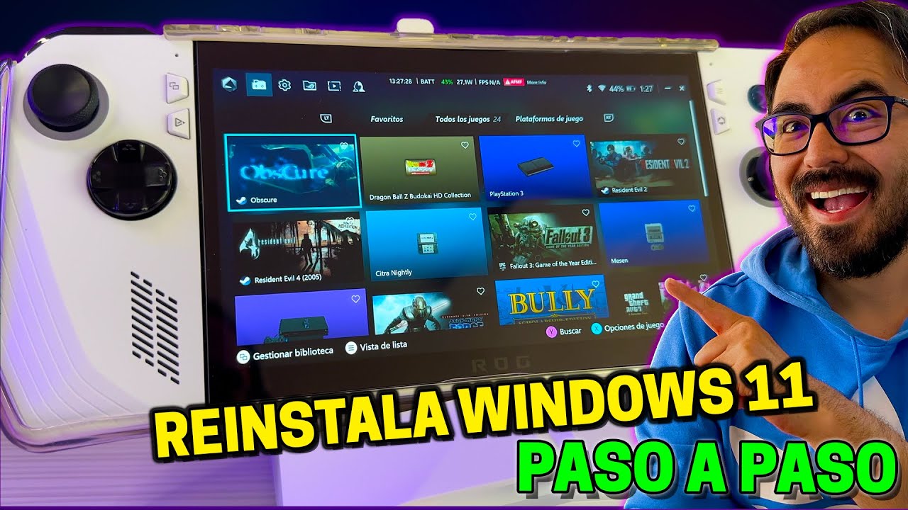 ¡ERROR CRÍTICO! 🔴 Reinstala Windows 11 en ASUS ROG ALLY | TUTORIAL ACTUALIZACIONES | JxR