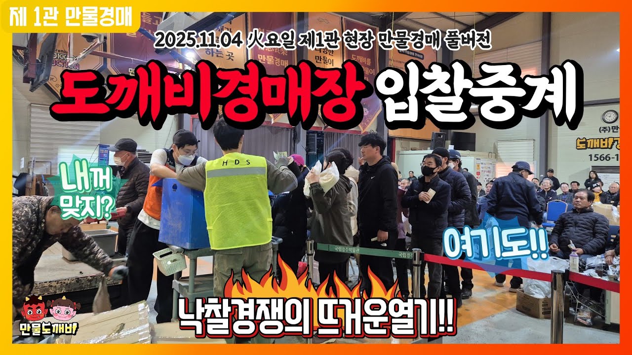 👹도깨비경매장 - 입찰중계📹 (2025.11.04 火요일 제1관 현장 만물경매 풀버전)